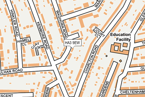 HA3 9EW map - OS OpenMap – Local (Ordnance Survey)