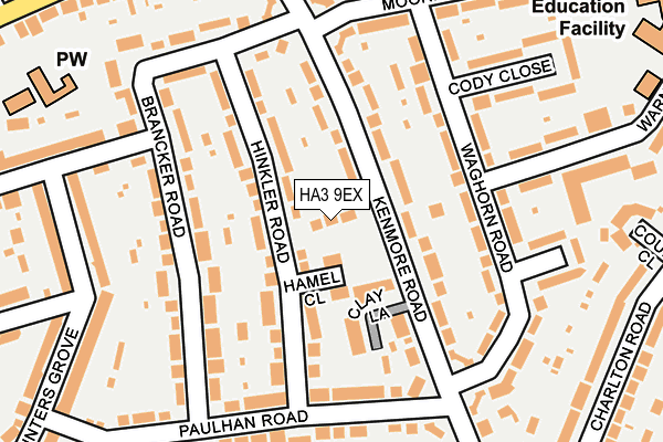 HA3 9EX map - OS OpenMap – Local (Ordnance Survey)