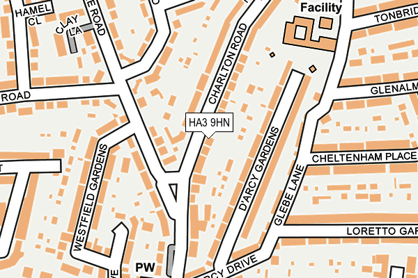 HA3 9HN map - OS OpenMap – Local (Ordnance Survey)