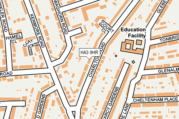 HA3 9HR map - OS OpenMap – Local (Ordnance Survey)