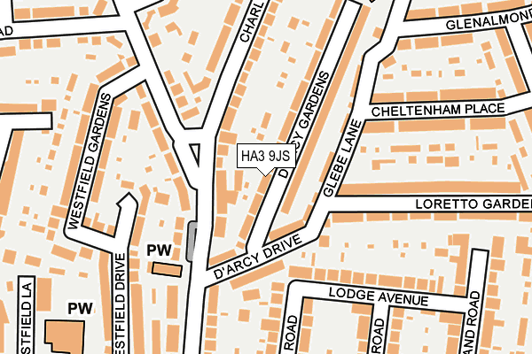 HA3 9JS map - OS OpenMap – Local (Ordnance Survey)