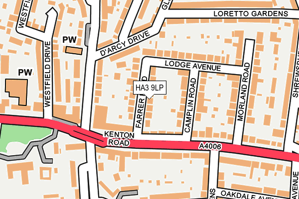 HA3 9LP map - OS OpenMap – Local (Ordnance Survey)