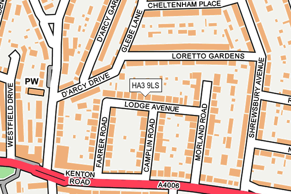 HA3 9LS map - OS OpenMap – Local (Ordnance Survey)