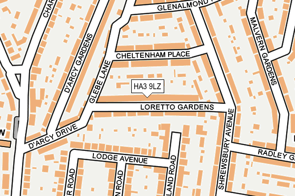 HA3 9LZ map - OS OpenMap – Local (Ordnance Survey)