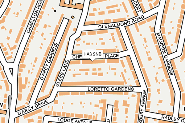 HA3 9NB map - OS OpenMap – Local (Ordnance Survey)