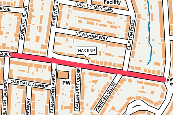 HA3 9NP map - OS OpenMap – Local (Ordnance Survey)