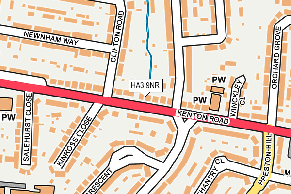 HA3 9NR map - OS OpenMap – Local (Ordnance Survey)