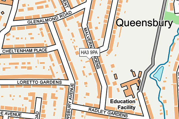 HA3 9PA map - OS OpenMap – Local (Ordnance Survey)