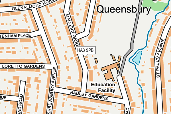 HA3 9PB map - OS OpenMap – Local (Ordnance Survey)
