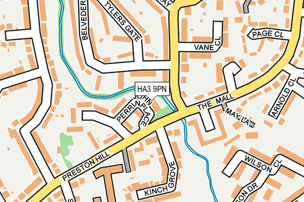 HA3 9PN map - OS OpenMap – Local (Ordnance Survey)