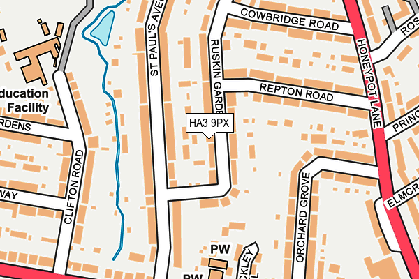 HA3 9PX map - OS OpenMap – Local (Ordnance Survey)