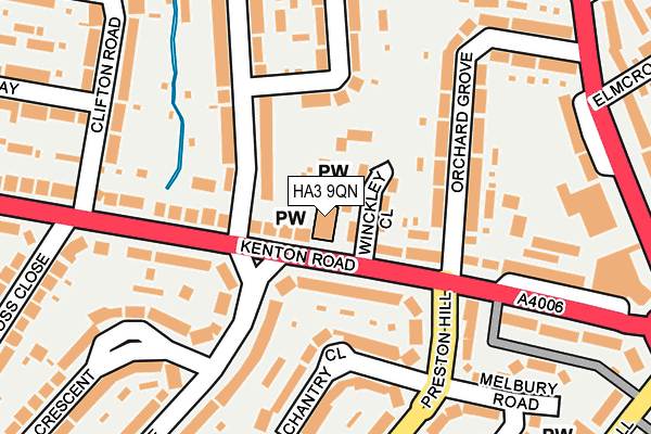 HA3 9QN map - OS OpenMap – Local (Ordnance Survey)