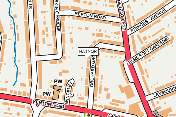 HA3 9QR map - OS OpenMap – Local (Ordnance Survey)
