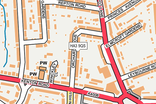 HA3 9QS map - OS OpenMap – Local (Ordnance Survey)