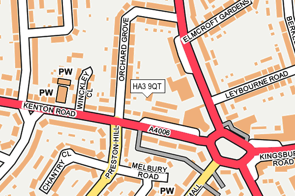 HA3 9QT map - OS OpenMap – Local (Ordnance Survey)