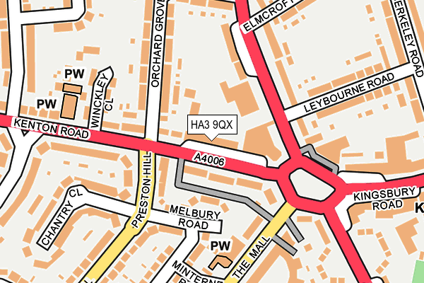 HA3 9QX map - OS OpenMap – Local (Ordnance Survey)