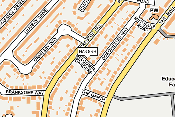 HA3 9RH map - OS OpenMap – Local (Ordnance Survey)