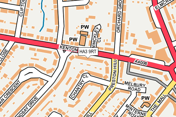 HA3 9RT map - OS OpenMap – Local (Ordnance Survey)