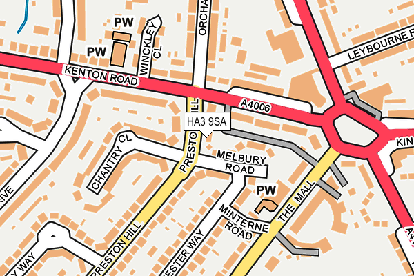HA3 9SA map - OS OpenMap – Local (Ordnance Survey)