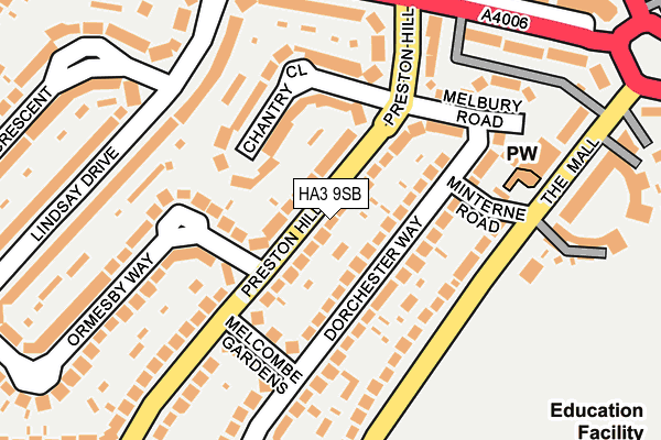 HA3 9SB map - OS OpenMap – Local (Ordnance Survey)