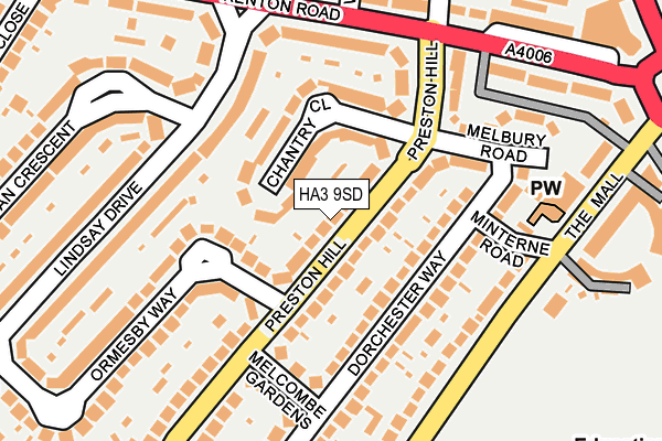 HA3 9SD map - OS OpenMap – Local (Ordnance Survey)