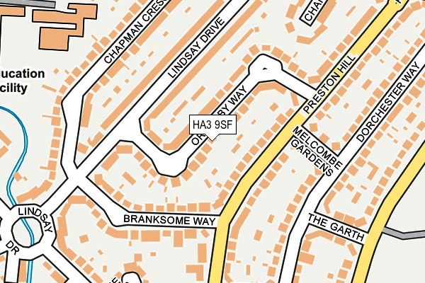 HA3 9SF map - OS OpenMap – Local (Ordnance Survey)