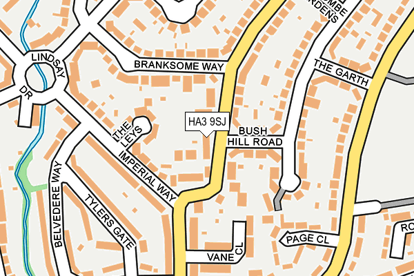 HA3 9SJ map - OS OpenMap – Local (Ordnance Survey)