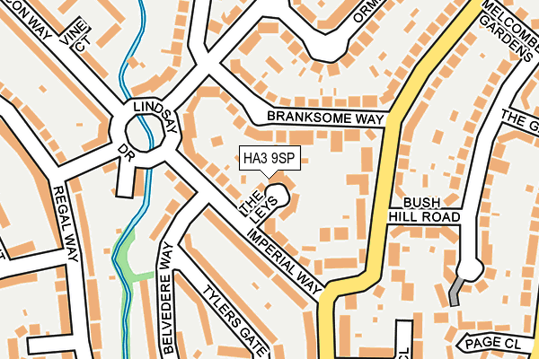HA3 9SP map - OS OpenMap – Local (Ordnance Survey)