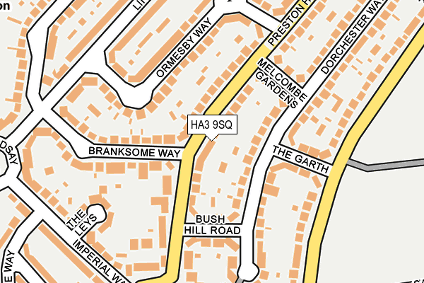 HA3 9SQ map - OS OpenMap – Local (Ordnance Survey)