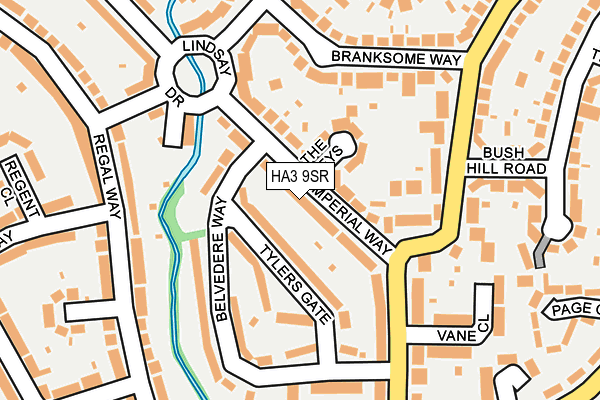 HA3 9SR map - OS OpenMap – Local (Ordnance Survey)