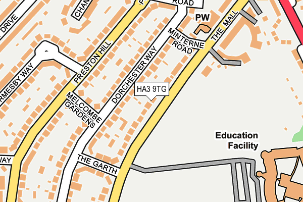 HA3 9TG map - OS OpenMap – Local (Ordnance Survey)