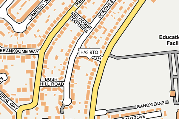 HA3 9TQ map - OS OpenMap – Local (Ordnance Survey)