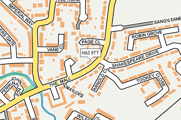 HA3 9TT map - OS OpenMap – Local (Ordnance Survey)