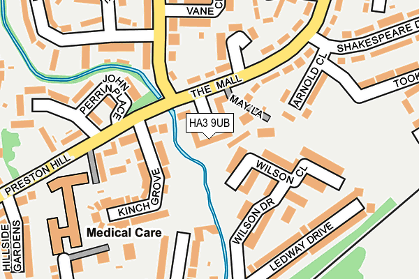 HA3 9UB map - OS OpenMap – Local (Ordnance Survey)