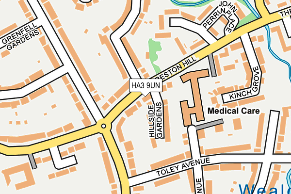 HA3 9UN map - OS OpenMap – Local (Ordnance Survey)