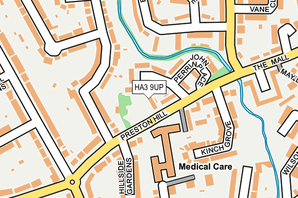 HA3 9UP map - OS OpenMap – Local (Ordnance Survey)