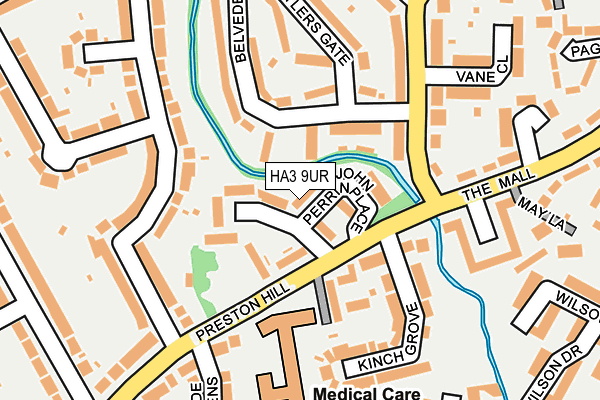 HA3 9UR map - OS OpenMap – Local (Ordnance Survey)