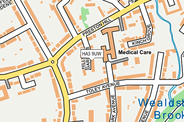 HA3 9UW map - OS OpenMap – Local (Ordnance Survey)