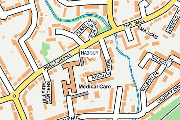 HA3 9UY map - OS OpenMap – Local (Ordnance Survey)