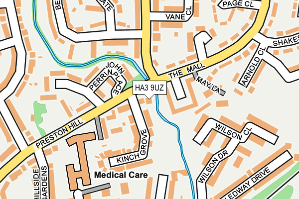 HA3 9UZ map - OS OpenMap – Local (Ordnance Survey)