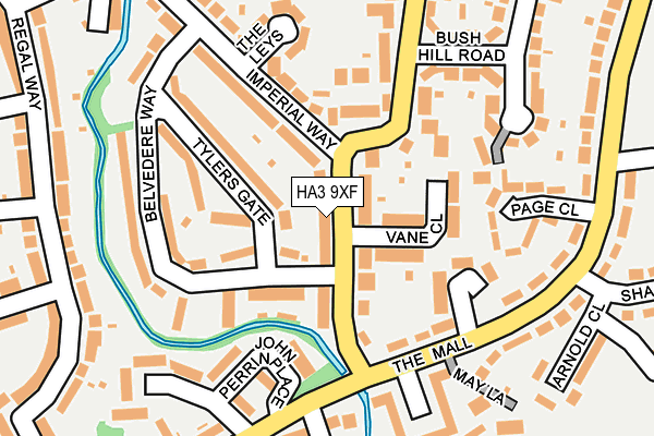 HA3 9XF map - OS OpenMap – Local (Ordnance Survey)
