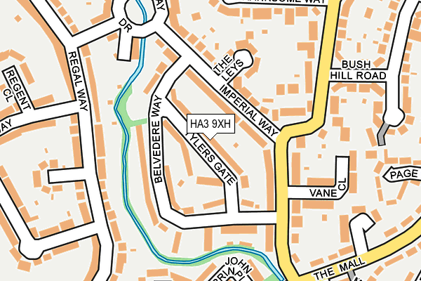 HA3 9XH map - OS OpenMap – Local (Ordnance Survey)