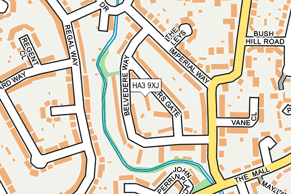 HA3 9XJ map - OS OpenMap – Local (Ordnance Survey)