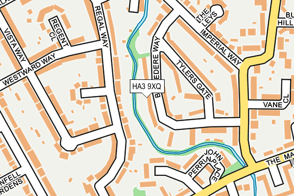 HA3 9XQ map - OS OpenMap – Local (Ordnance Survey)