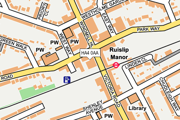 HA4 0AA map - OS OpenMap – Local (Ordnance Survey)