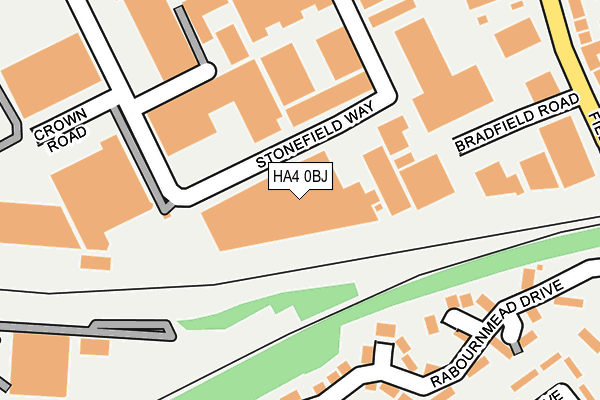 HA4 0BJ map - OS OpenMap – Local (Ordnance Survey)