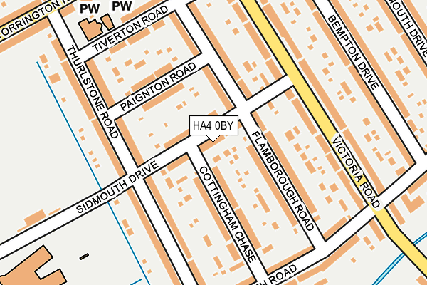 HA4 0BY map - OS OpenMap – Local (Ordnance Survey)