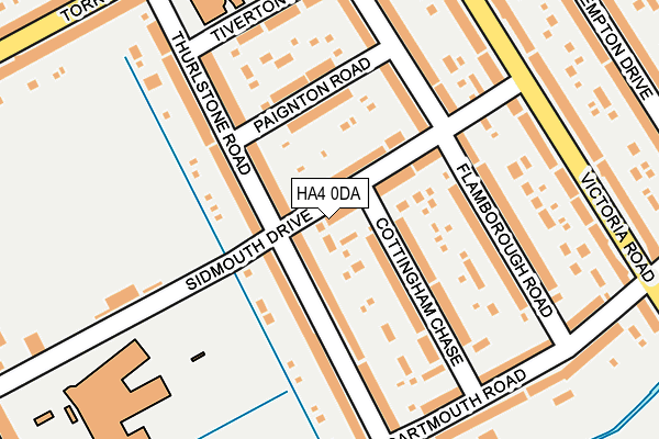 HA4 0DA map - OS OpenMap – Local (Ordnance Survey)