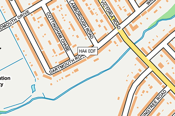 HA4 0DF map - OS OpenMap – Local (Ordnance Survey)