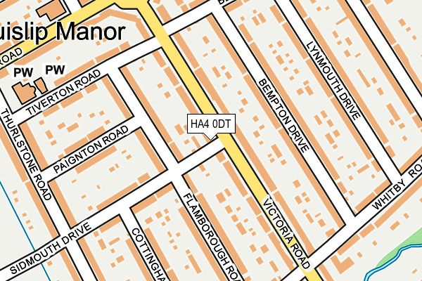 HA4 0DT map - OS OpenMap – Local (Ordnance Survey)